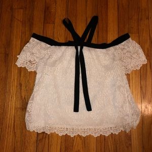 Lace off the shoulder top